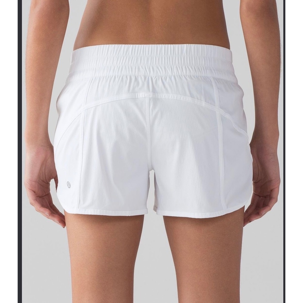 Lululemon Track That Shorts 2" White Cottagecore Coquette Running Yoga 6